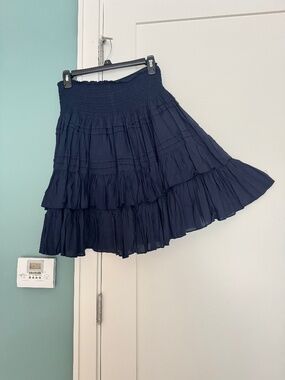 Lauren Ralph Lauren Navy Tiered skirt Size 4/ Ruffle Layers/ Midi